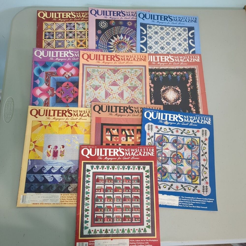 VINTAGE Quilter's Newsletter Magazines Issues 1987
